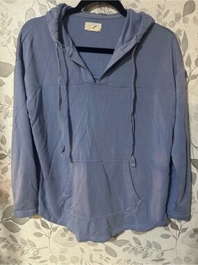 Lou & Grey Dusty Blue Hoodie Top